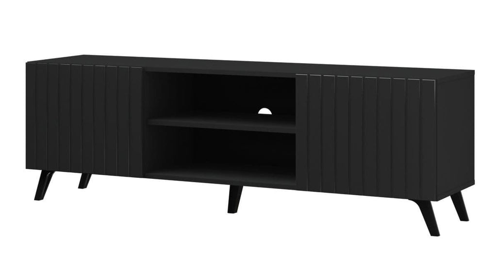 Atlantis Matte Black Large TV Cabinet — alternate product view