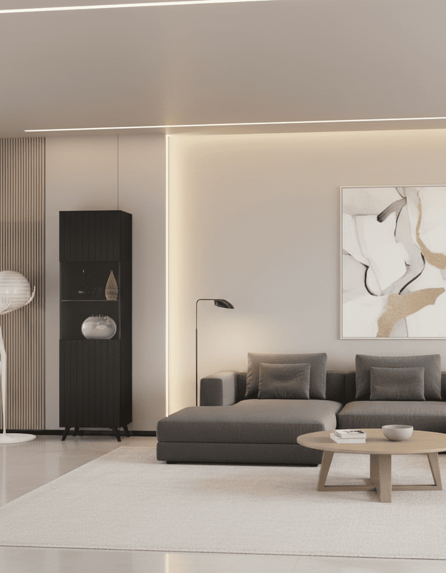 Atlantis Matte Black Tall Display Cabinet — alternate view