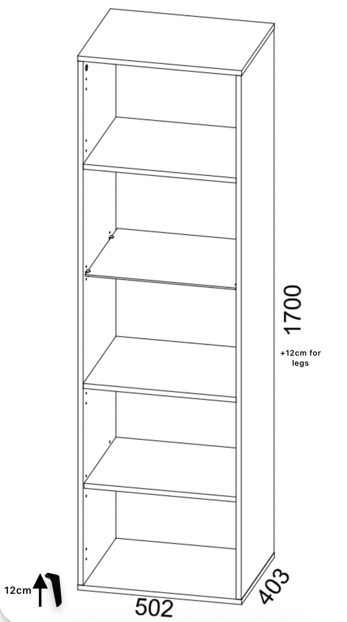 Atlantis Matte Black Tall Display Cabinet — angled view