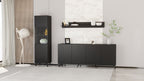 Atlantis Matte Black Tall Display Cabinet