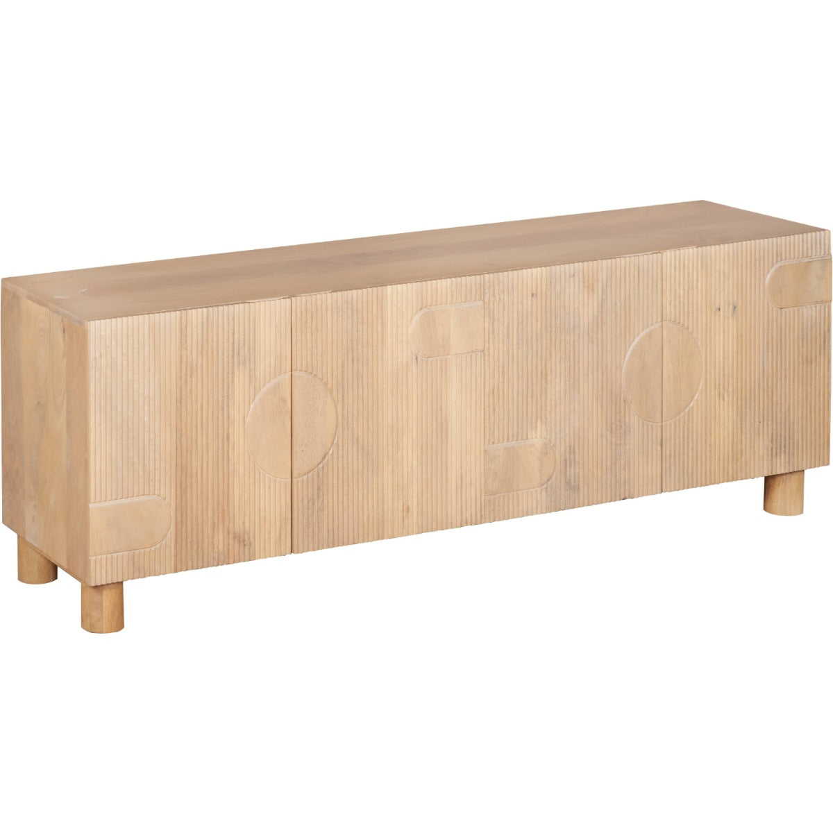 Austin Solid Wood Large Low Board Tv Cabinet 