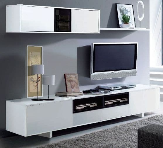Belas White Gloss TV Complete Wall Cabinet — main product view