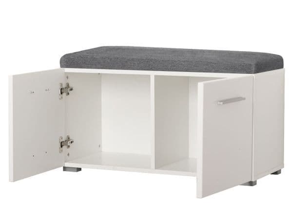Beny White Gloss Hallway Storage — front product view