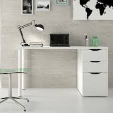 Blanco Arctic White Desk With Drawers and Cupboard