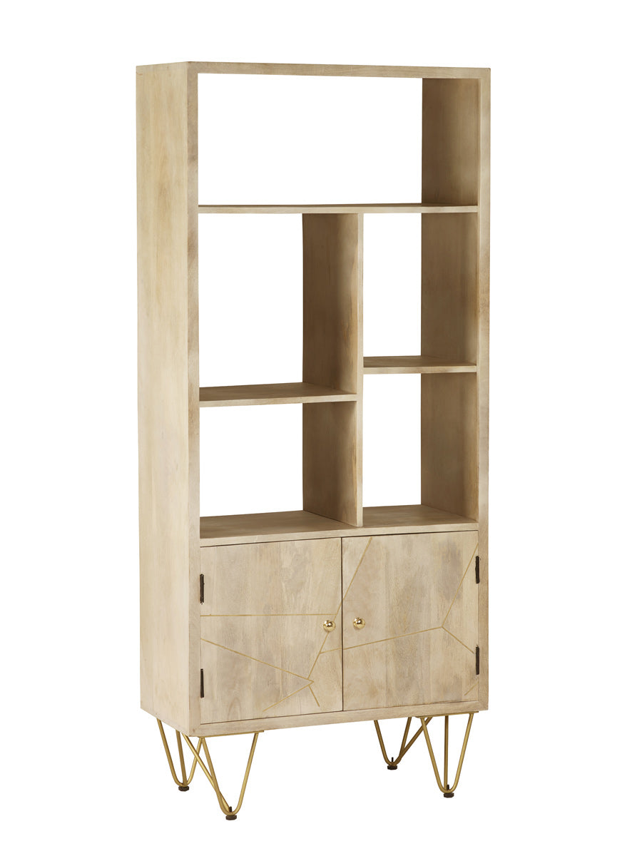 Light Gold Large Bookcase 2 Door — alternate product view