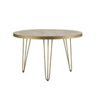 Light Gold Round Dining Table 
