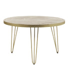 Light Gold Round Dining Table 