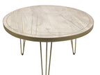 Light Gold Round Dining Table 