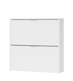 Brilo Matt White 2 Drawer Shoe Cabinet