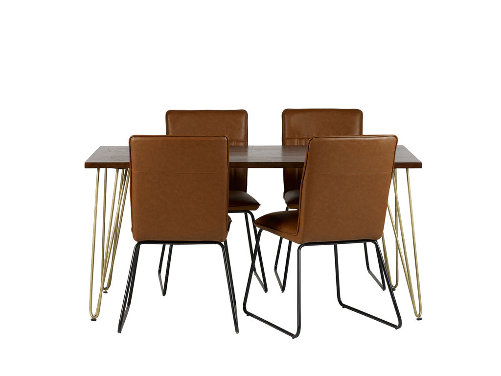 Dark Gold Dining Table 