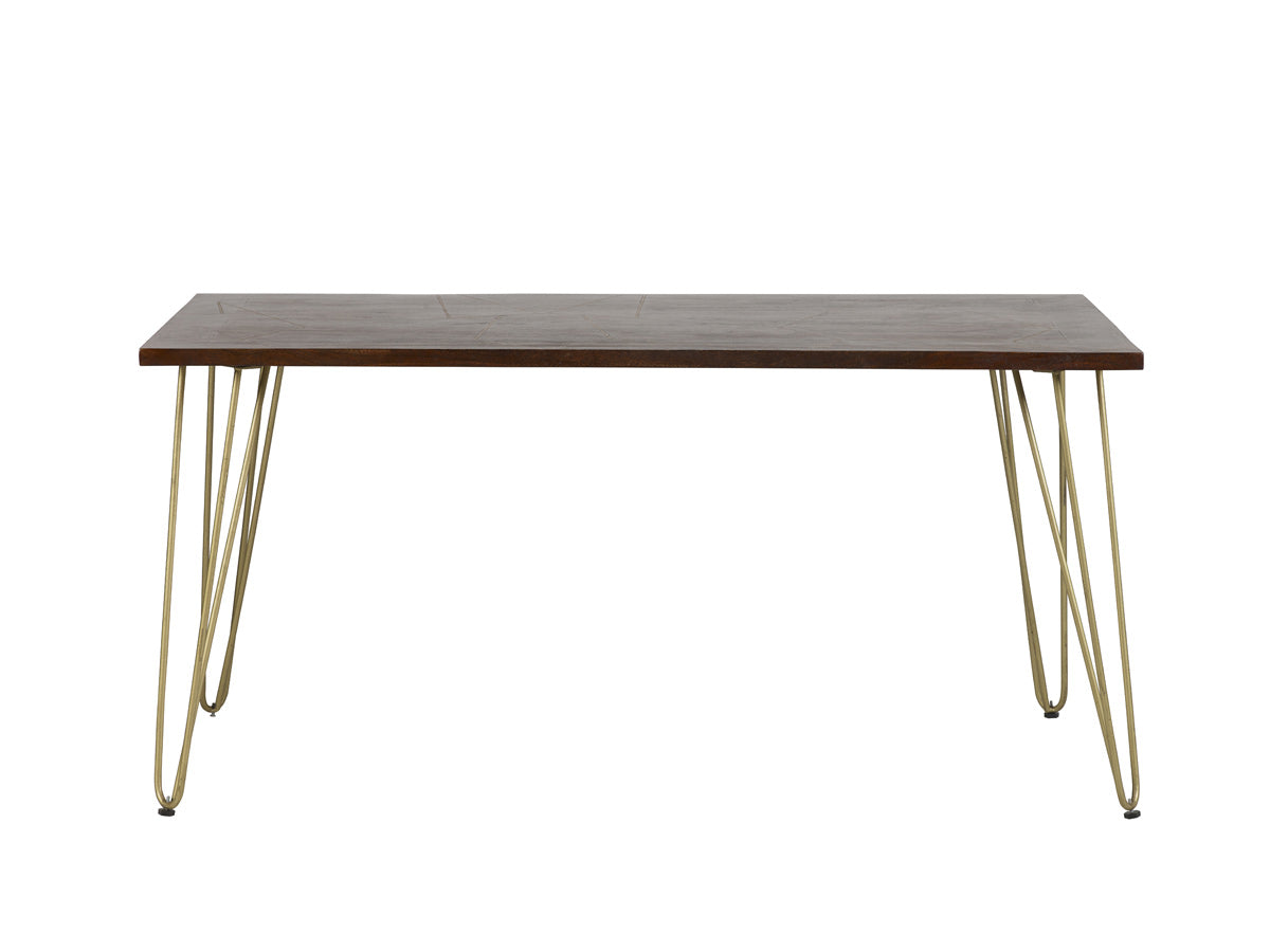 Dark Gold Dining Table — front product view