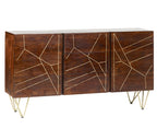 Dark Gold Extra Large Sideboard 3 Drawers and 2 Doors