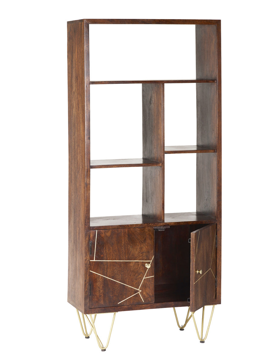 Dark Gold Large Bookcase 2 Door — alternate product view