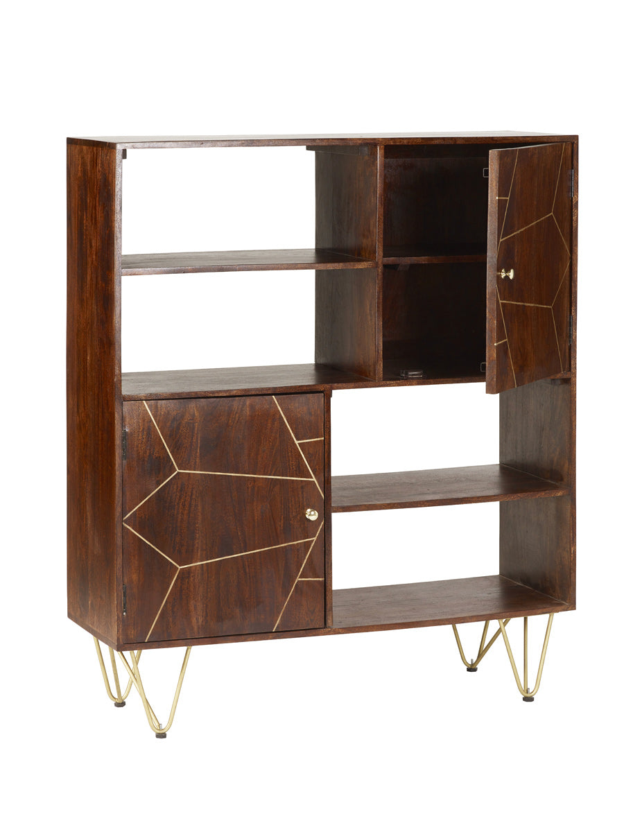 Dark Gold Display Cabinet — front product view