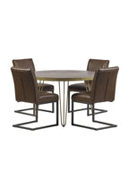 Dark Gold Round Dining Table 