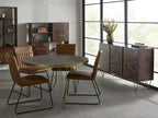 Dark Gold Round Dining Table 