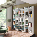 Cadiz White Gloss Triple Bookcase