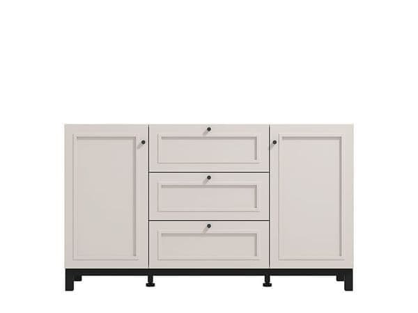 Cassio Cashmere Taupe Panelled Sideboard