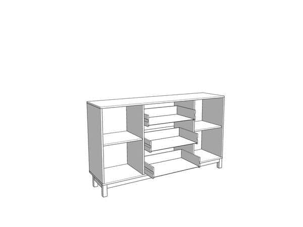 Cassio Cashmere Taupe Panelled Sideboard
