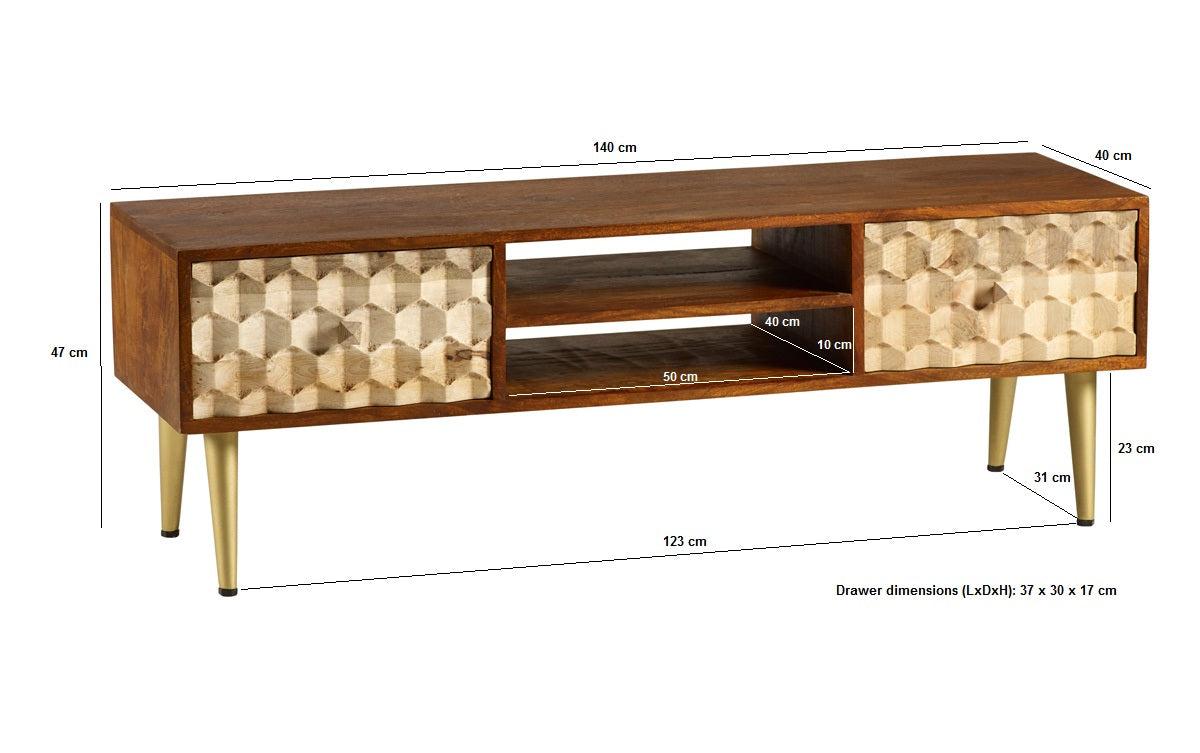 Edison Plasma TV Stand — angled product view