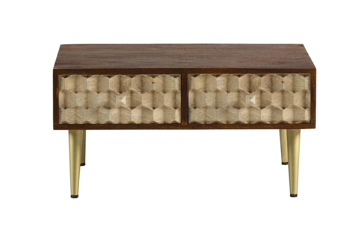 Edison Coffee Table with 2 Drawers — front product view