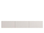 Como White Slat Effect Wall Mounted Floating Large TV Unit