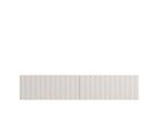 Como White Slat Effect Wall Mounted Floating Small TV Unit