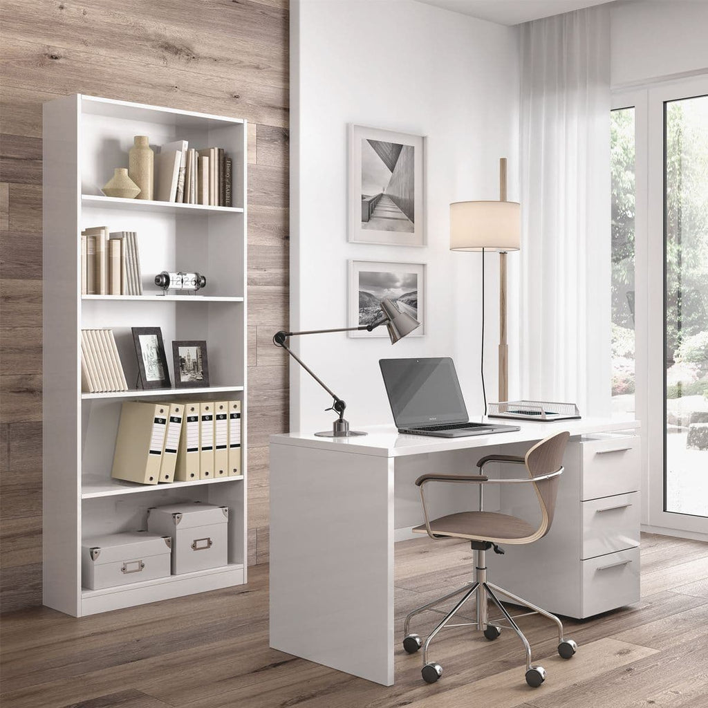 Cordoba Large Arctic White Bookcase Bookshelf