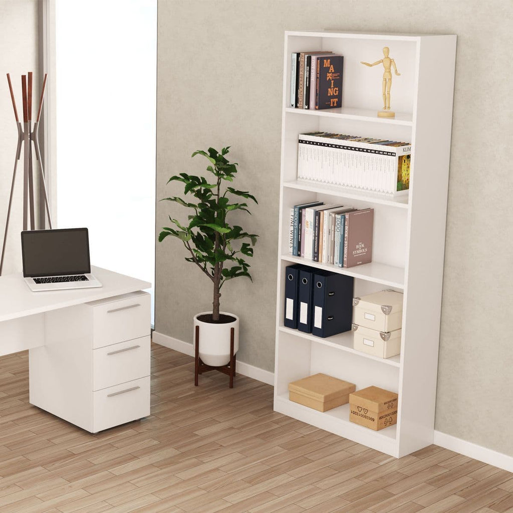 Cordoba Large Arctic White Bookcase Bookshelf