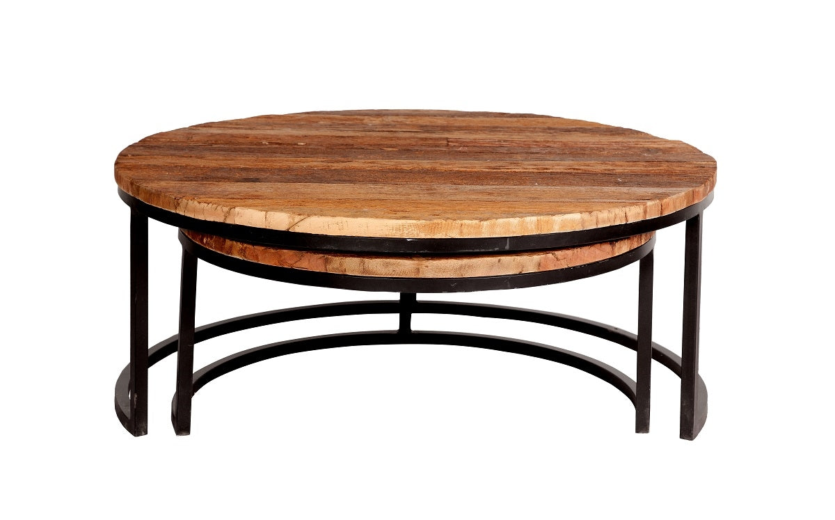 Railway Sleeper Coffee Tables - Set of 2 — alternate product view