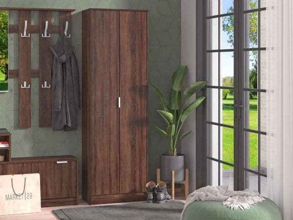 Cotswold Dark Brown 2 Door Utility Cupboard — alternate product view