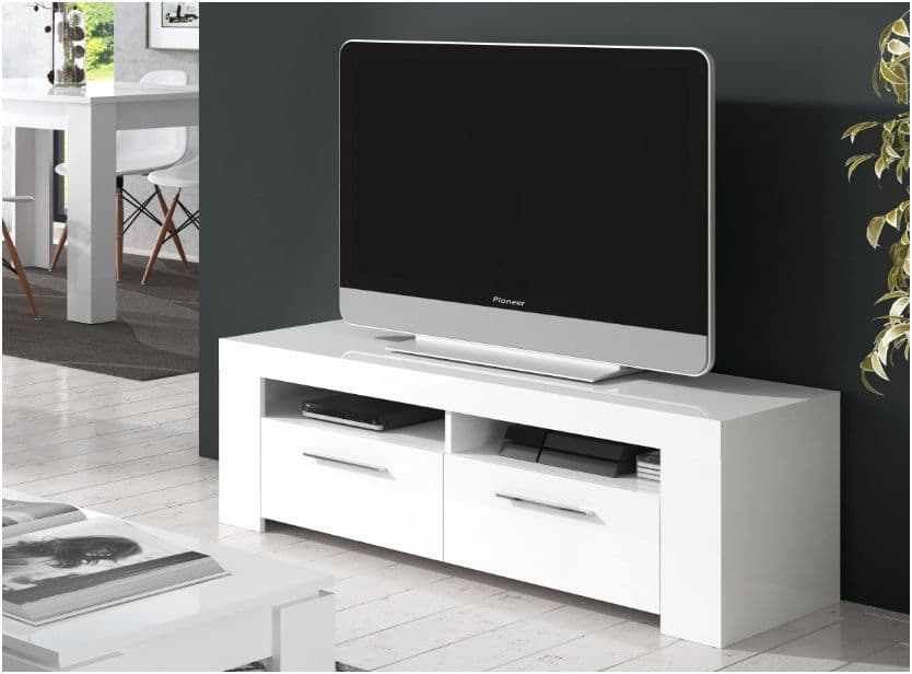 Curro Arctic White TV Cabinet Entertainment Unit
