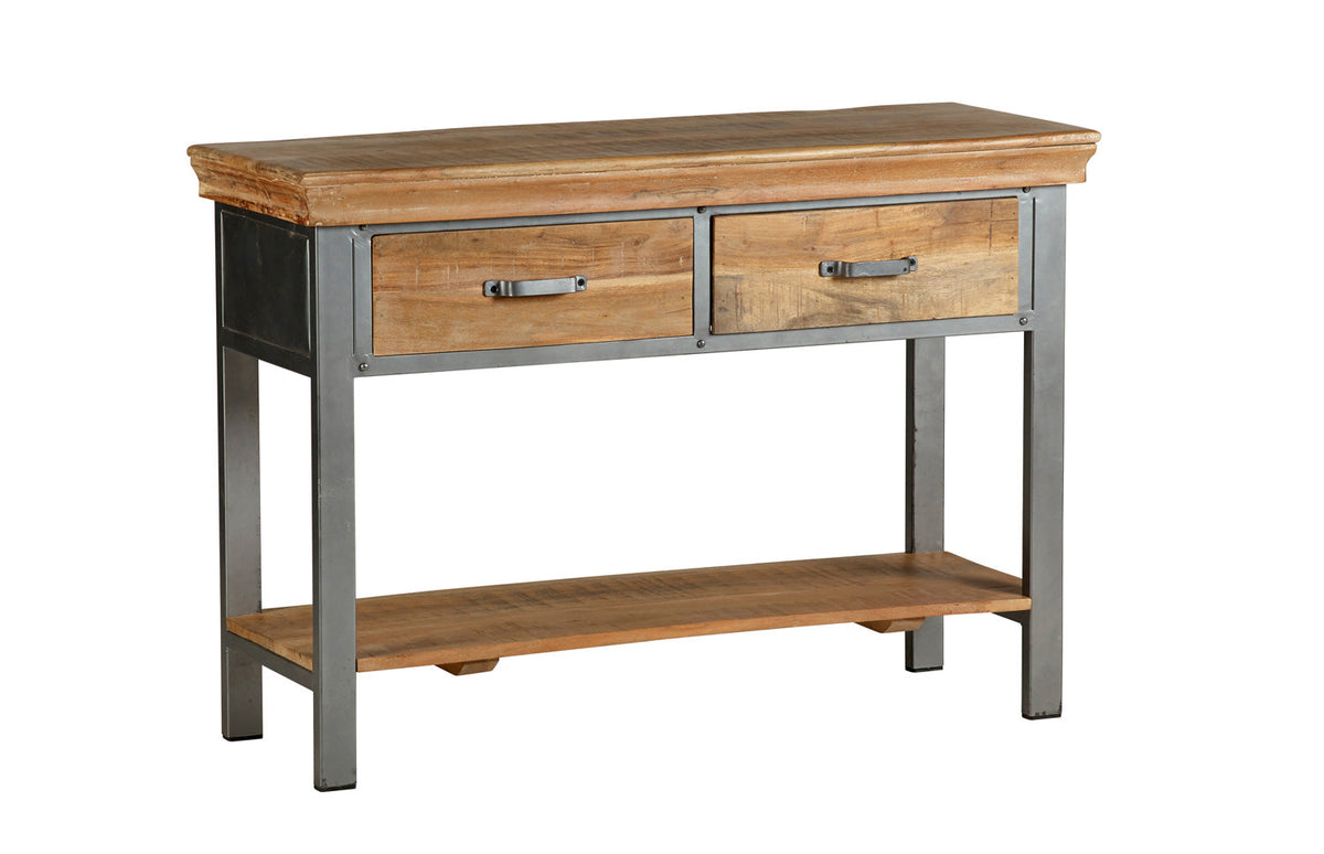 Metropolis Industrial 2 Drawer Console Table — alternate product view