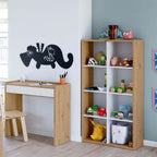 Danso Arctic White and Oak Short Bookshelf Unit