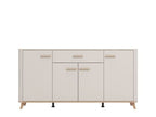 Dariqon Cashmere And Oak Effect 180cm 4 Door Sideboard