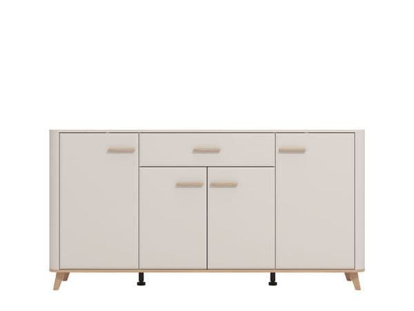 Dariqon Cashmere And Oak Effect 180cm 4 Door Sideboard