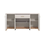 Dariqon Cashmere And Oak Effect 180cm 4 Door Sideboard