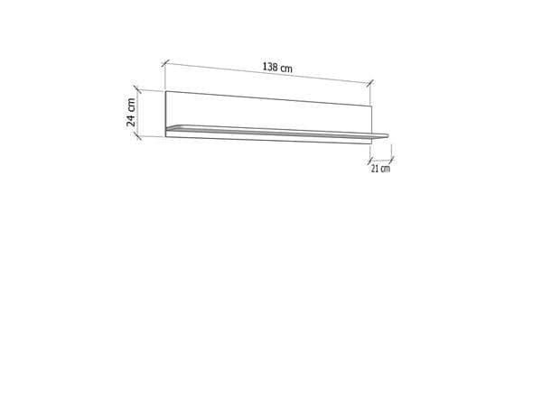 Dariqon Cashmere Wall Mounted Floating Wall Shelf