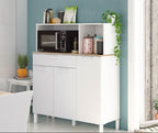 Denby White And Oak 3 Door Utility Kitchen Cupboard