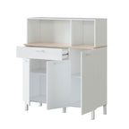 Denby White And Oak 3 Door Utility Kitchen Cupboard