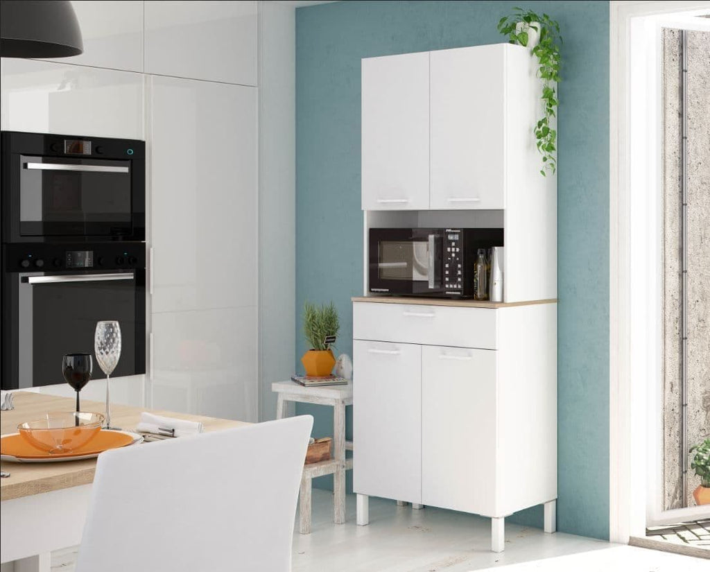 Denby White And Oak 4 Door Utility Kitchen Cupboard