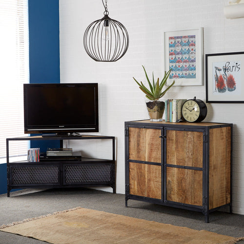 Ascot Corner TV Unit — angled product view
