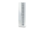 Giovanni Arctic White Tall Shoe Cabinet 1 Mirrored Door 14-16 Pairs
