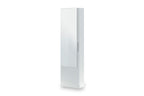 Giovanni Arctic White Tall Shoe Cabinet 1 Mirrored Door 14-16 Pairs