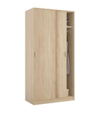 Hansen Canadian Oak Effect Small Narrow Sliding 2 Door Wardrobe