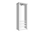 Havertz Grey And Artisan Oak Slim Narrow Shallow Depth Mirrored Wardrobe