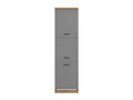 Hudson Grey And Oak Effect 60cm Wide 3 Door Tall Kitchen Larder Unit Pantry Cupboard