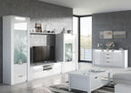 Ice White High Gloss Wide Display Unit