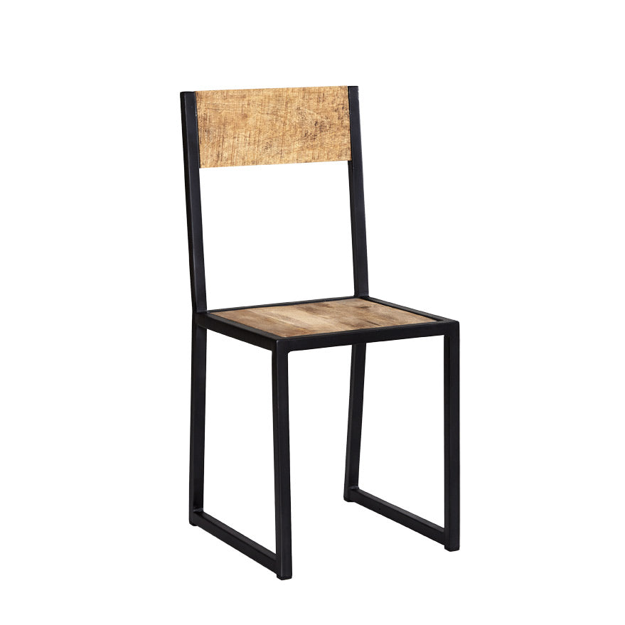 Cosmo Industrial Metal & Wood Dining Chair (Sold in Pairs) — main product view