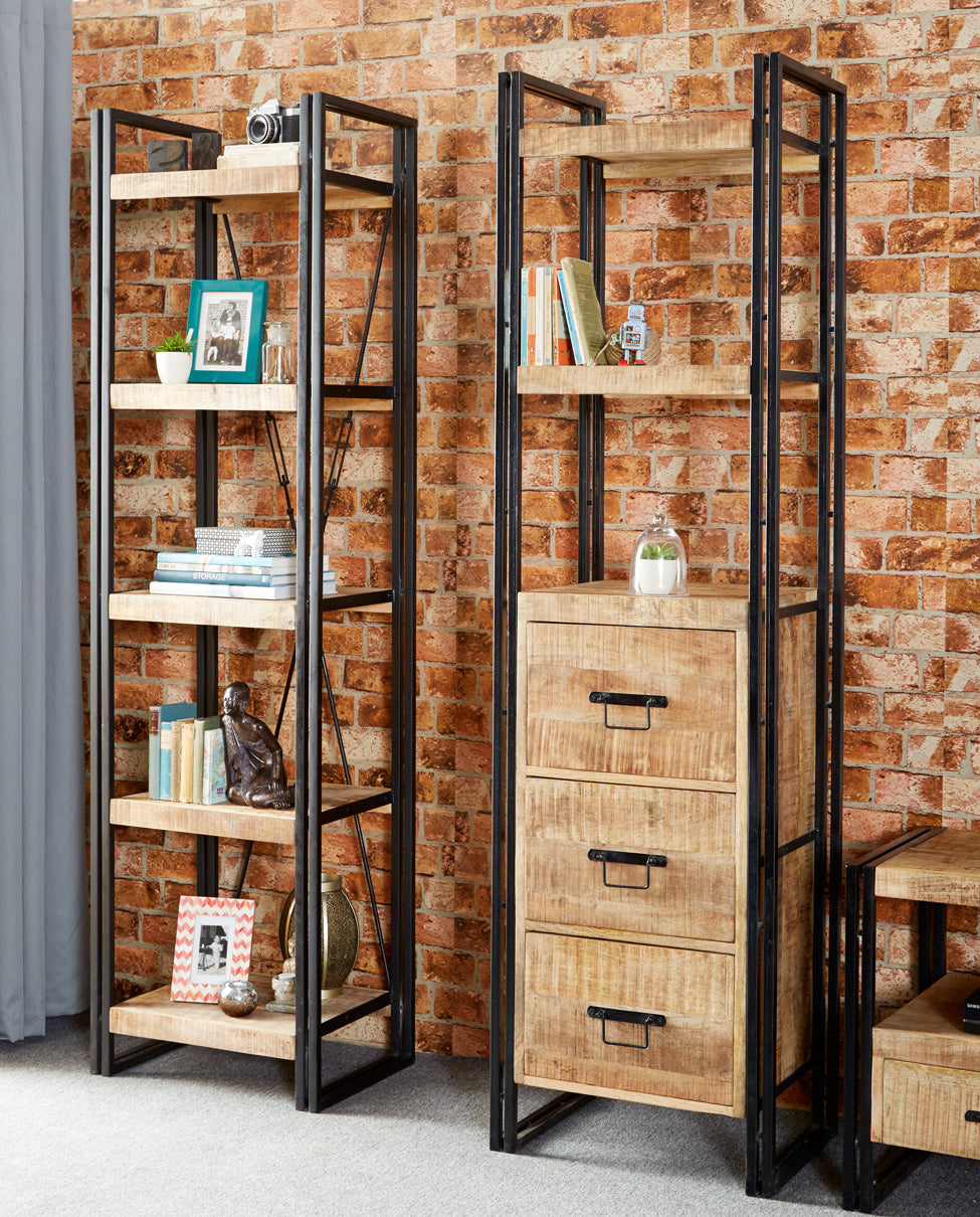 Cosmo Industrial Slim Bookcase — main product view